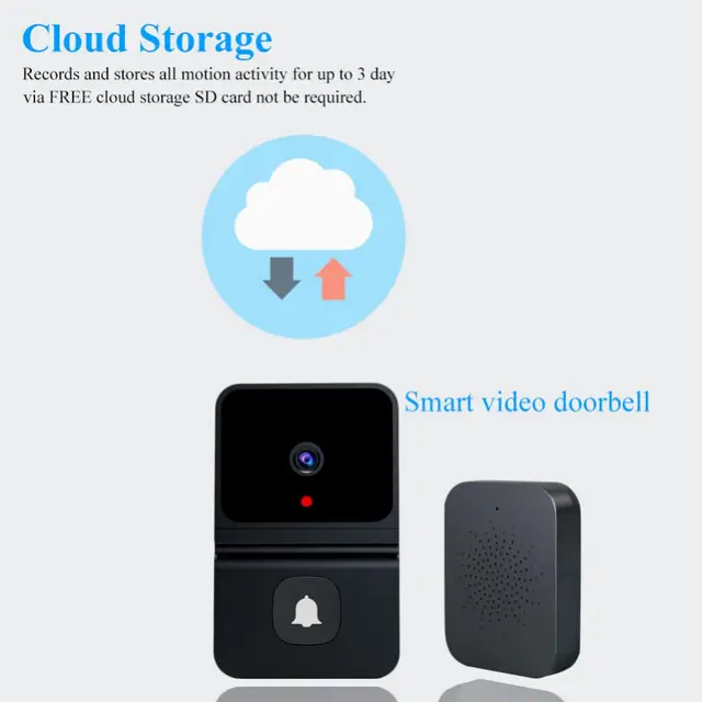 sonnette video sans fil de porte sans fil, wi-fi, caméra HD extérieure – Image 5