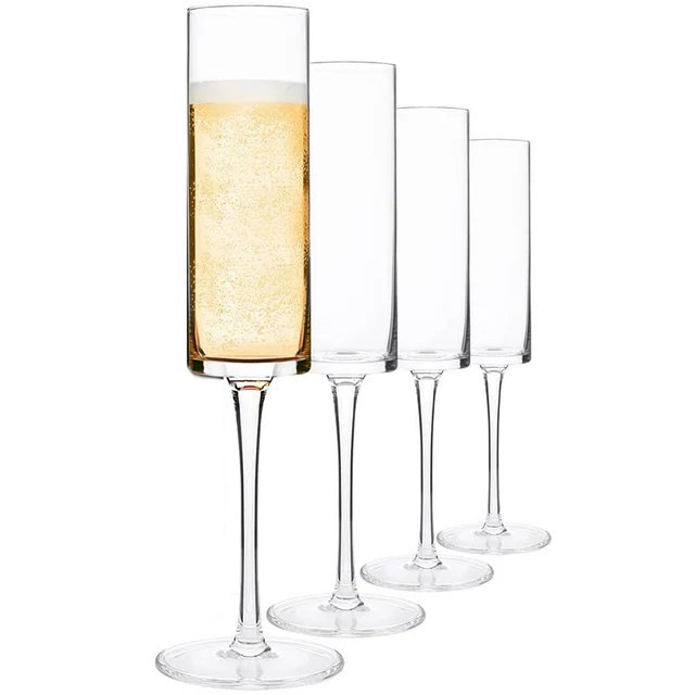 Stemless Champagne Flutes 6 pack - Elixir Glassware