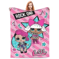 Throw Blanket L.O.L Surprise Micro Fleece Blanket Four Sizes Retro Comfortable Suitable For Sofa AntiPilling Blanket 1