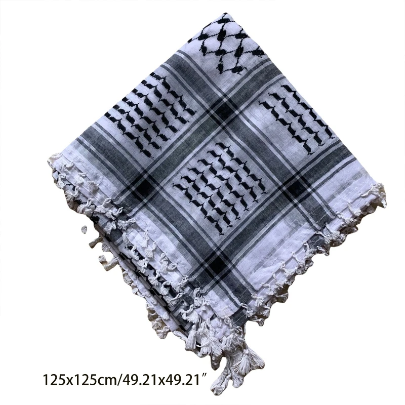 Keffiyeh Scarf Shemagh Desert Keffiyeh Head Neck Scarf Military Shemagh Desert Arab Wrap Arab Turban Muslim Hijab