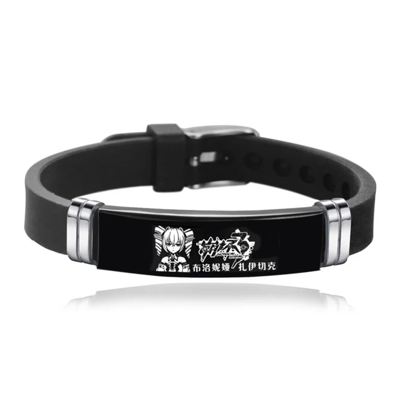Anime Bracelet Honkai Impact 3 Kallen Kaslana Seele Vollerei 22 Styles Cosplay Prop Silicone Titanium Bangle Jewelry Gifts 5