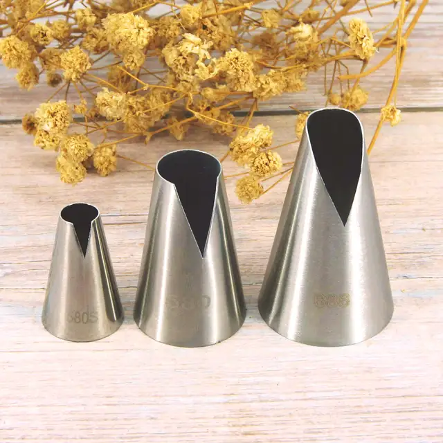 #580S#580#686 Jeges Csövek Fúvókák Sütemények Dekoráló Szerszámok Gombóc Tészta Krém Dekorációs Tippek Kínos Édességek