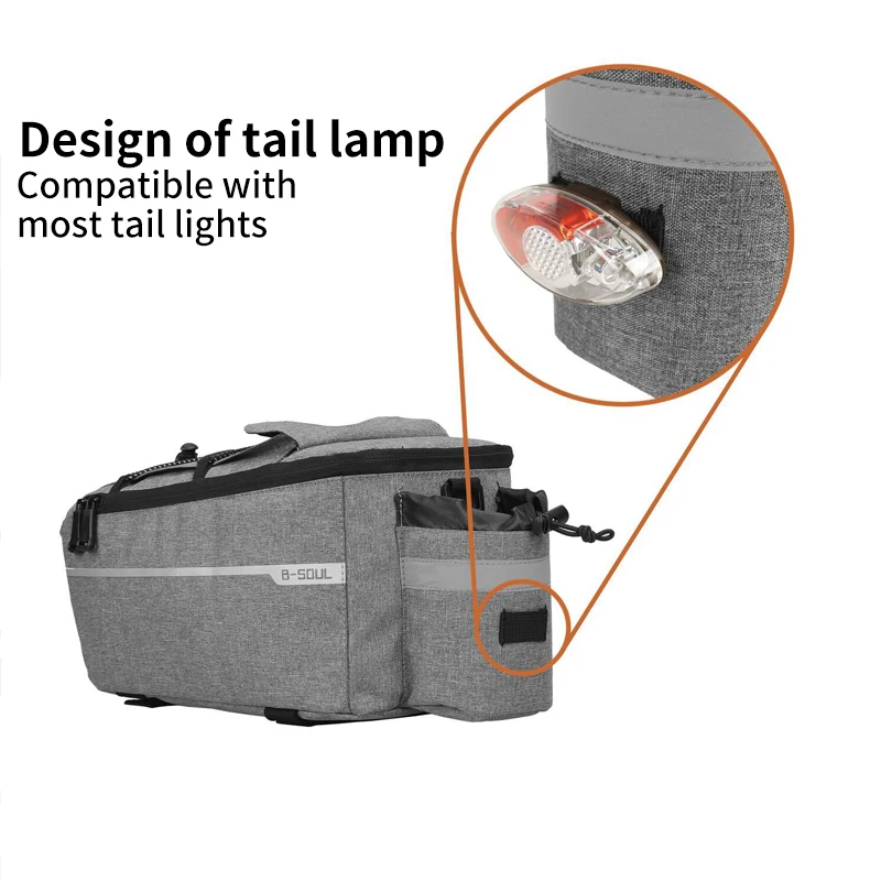 Bike Rack Bag 1pc Waterproof Cycling Trunk Cooler Bag Folding Rear Pannier For Mountain Bikes Strap Design Reflective Strip bike bag bicycle bag bike accessory bike storage box