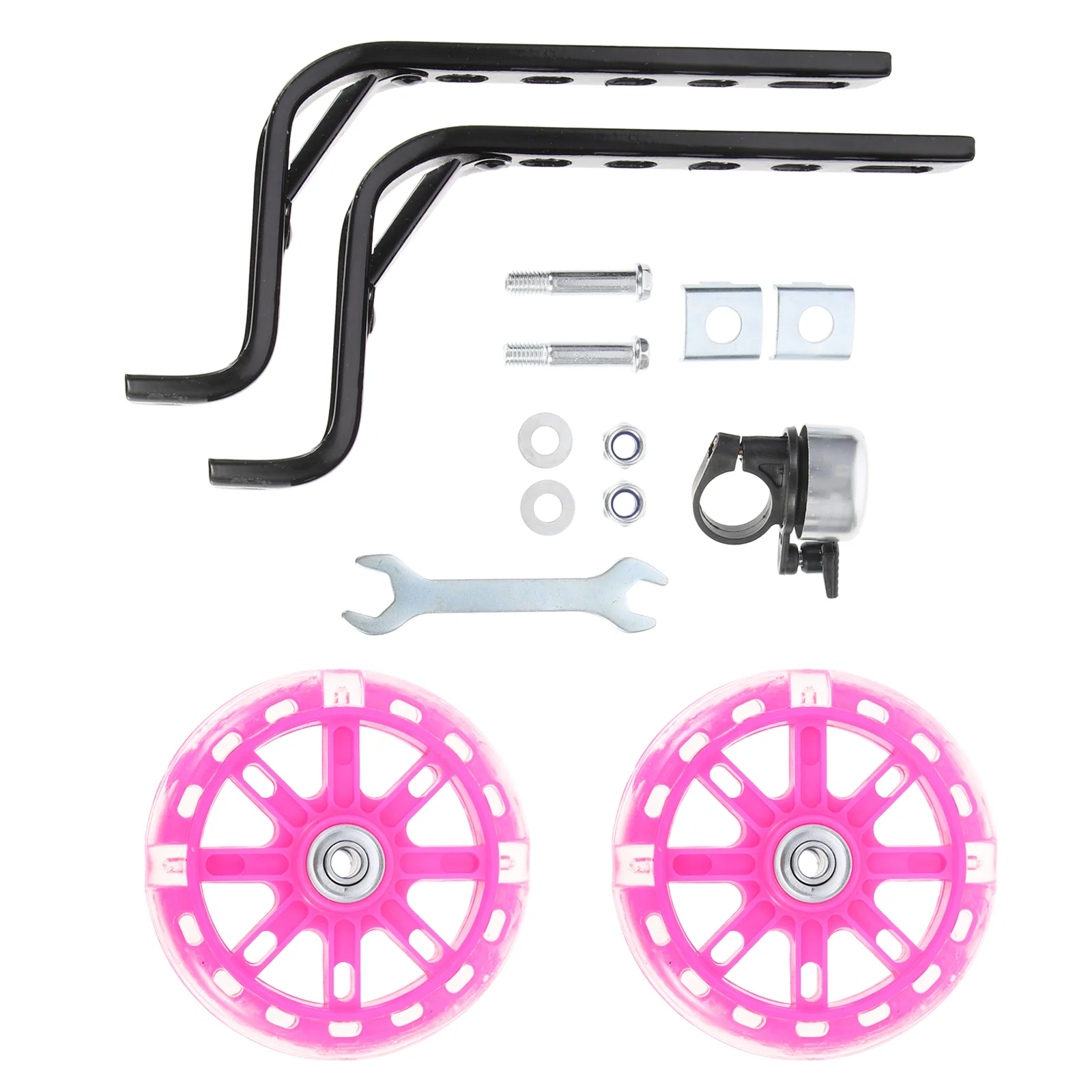 

1 Set of Children Training Wheels Wear-resistant Bike Wheels Replaceable Cycle Bell