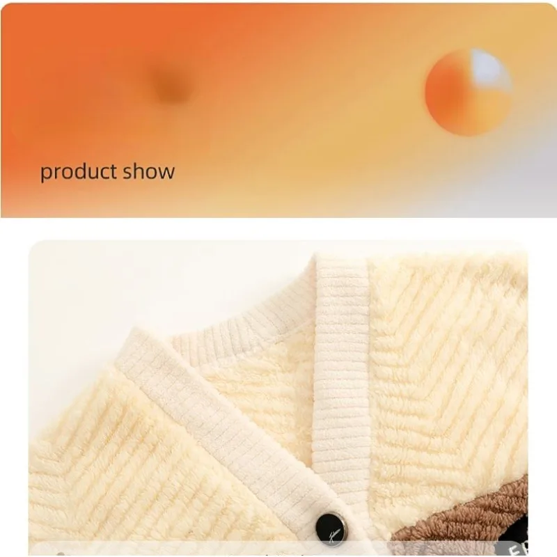 Couple Pajamas Fall Winter Sleepwear Suits Coral Fleece Thick Nightgown Casual Simple Little Fragrant Homewear Home Clothes Sets