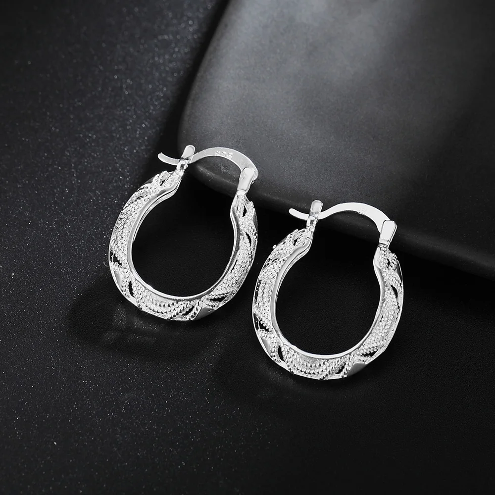 

New fine korean woman 925 Sterling Silver vintage earrings for high quality Fashion party Jewelry Christmas Gifts Wedding