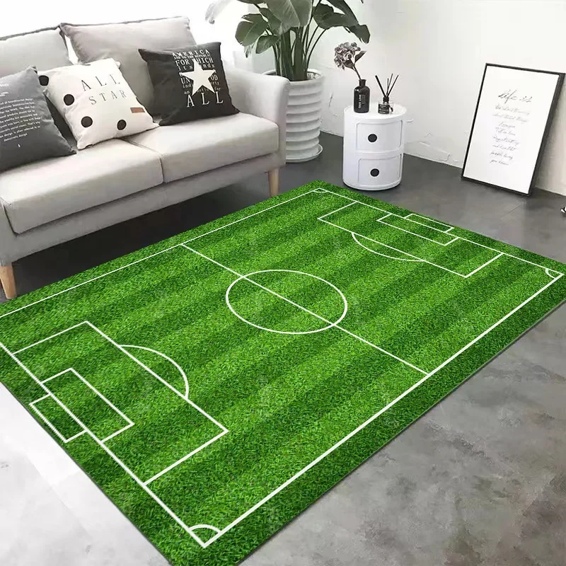 Cute Cartoon Football Velvet Carpet for Kids' Room