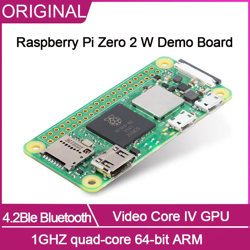 

Original Raspberry Pi Zero 2w Development Board 64-bit Arm Cortex-A53 CPU 2.4GHz Bluetooth 4.2 Motherboard Programming AI Starte