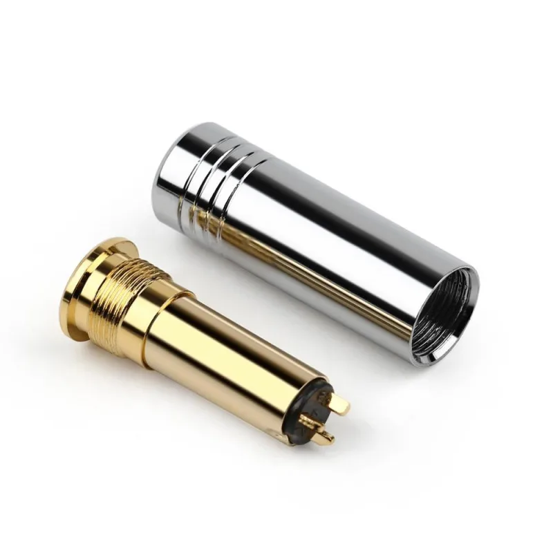 Audiophile 잭 2.5mm 3.5mm 4.4mm 여성 플러그 구리 금도금 이어폰 커넥터 DIY 4 극 균형 여성 헤드폰 어댑터