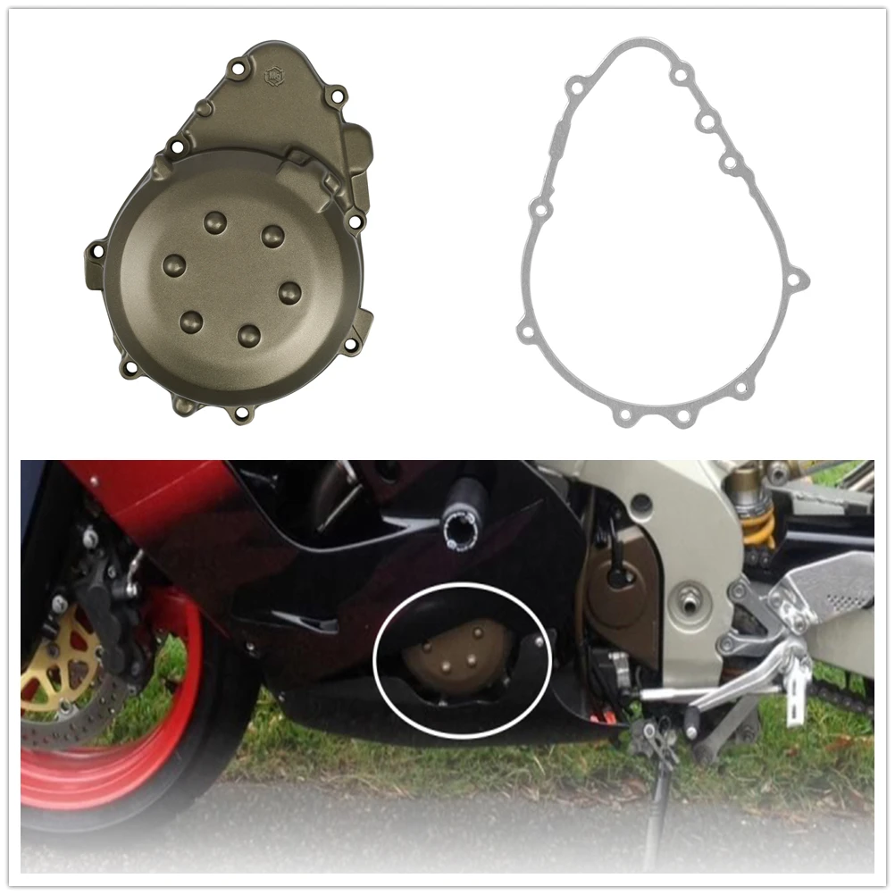 

Motorcycle Left Stator Engine Cover For Kawasaki ZX9R ZX-9R Crankcase 1998-2003 1999 2000 2001 2002 Aluminum