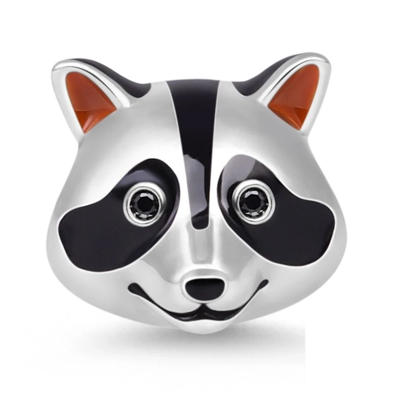 Steampunk Bear Pendant Sparkling Cute Panda Charm Bead Fit Original 925 Sterling Silver Bracelet DIY Jewelry Fashion Gift 4