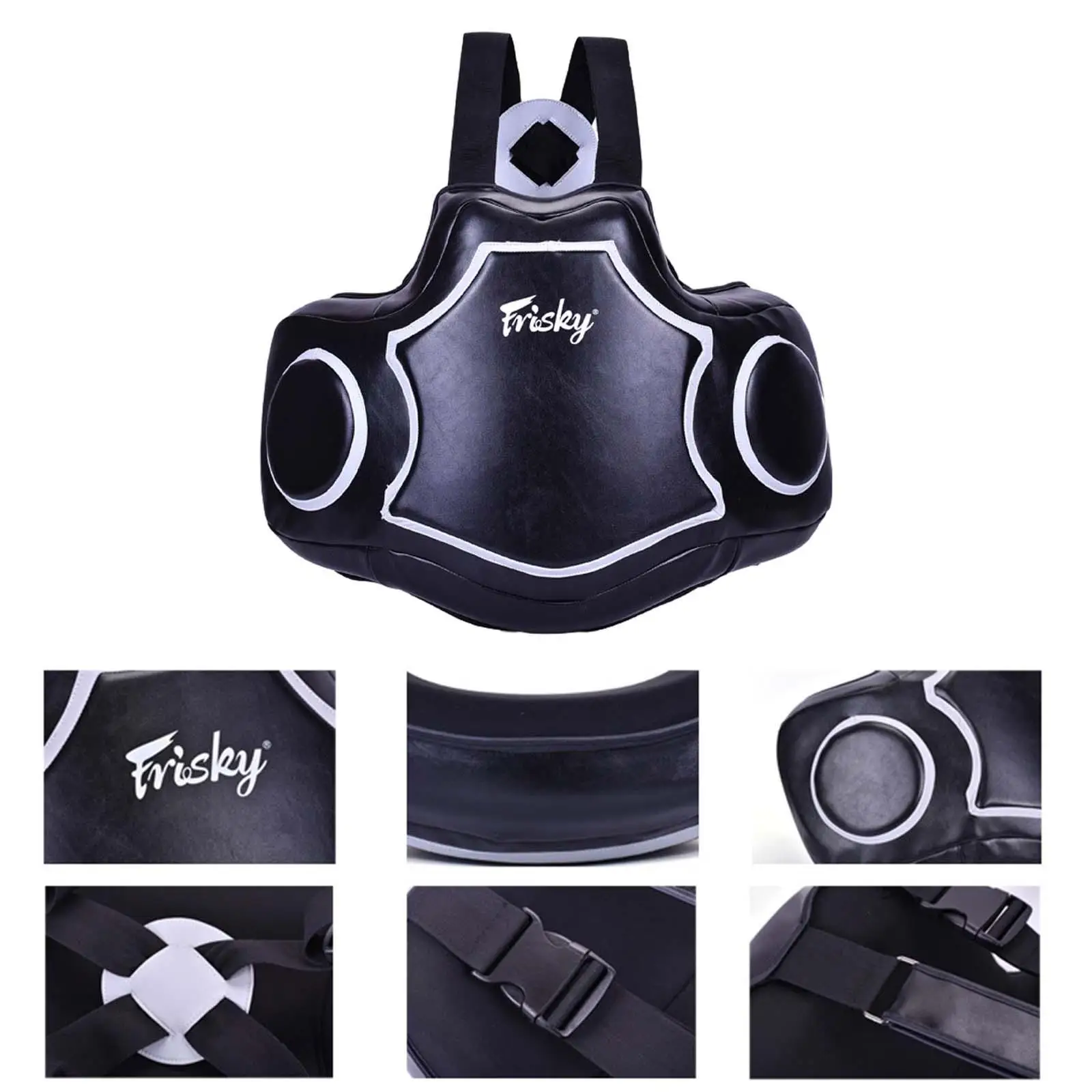 Boxing Body Protector Rib Protection Body Guard Thickened PU Leather Body Guard for Taekwondo Kickboxing Sparring Mma Sanda