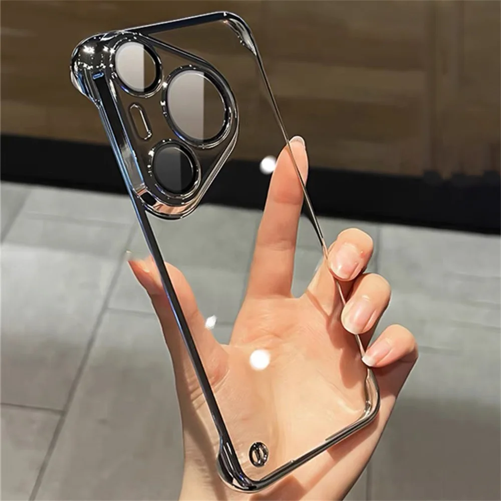 Ultra-Thin HD Clear Frameless Plating Phone Case Cover