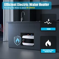 Chauffe-eau électrique 6L 1500W, température réglable (86-149 ° F) Chauffe-eau instantané pour chauffage de salle de bain 4