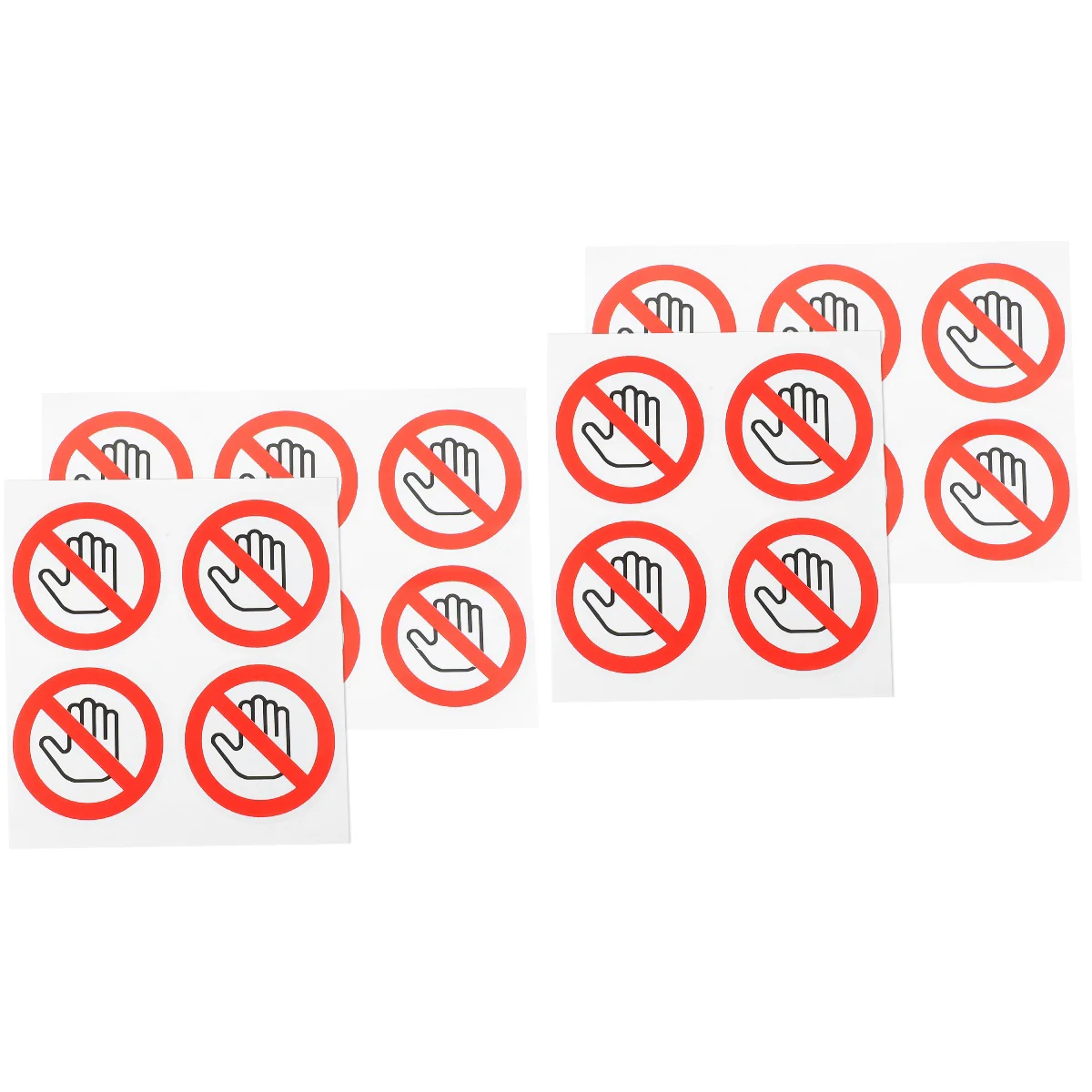 

20 шт., виниловые наклейки с надписью «Do Not Touch»
