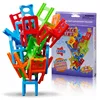 18Pcs/set  Mini Chair Assembly Blocks Plastic Balance Toy Stacking Chairs Kids Desk Educational Play Game Balancing Traning Toys 1