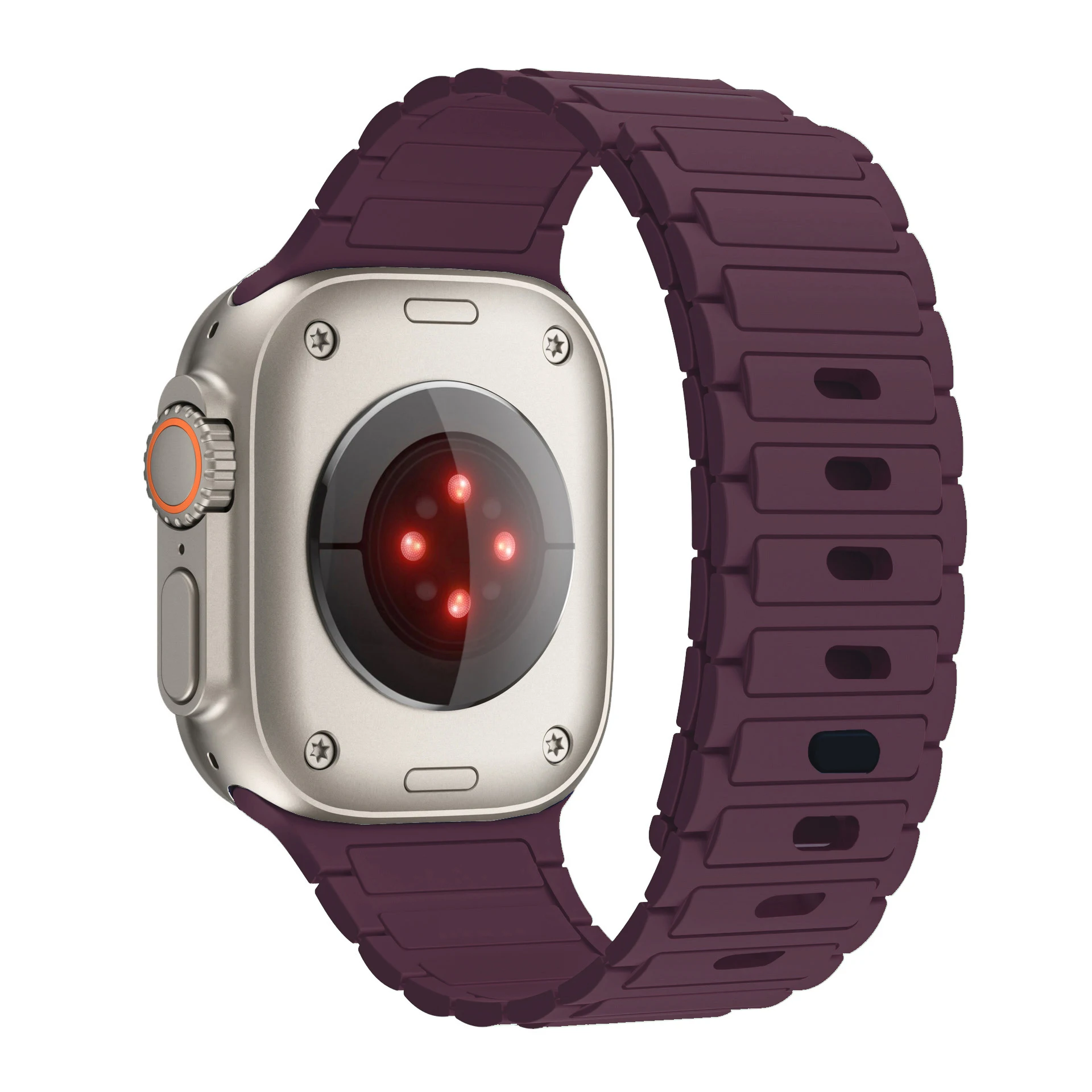 Stylish Magnetic Loop Silicone Watch Band Strap
