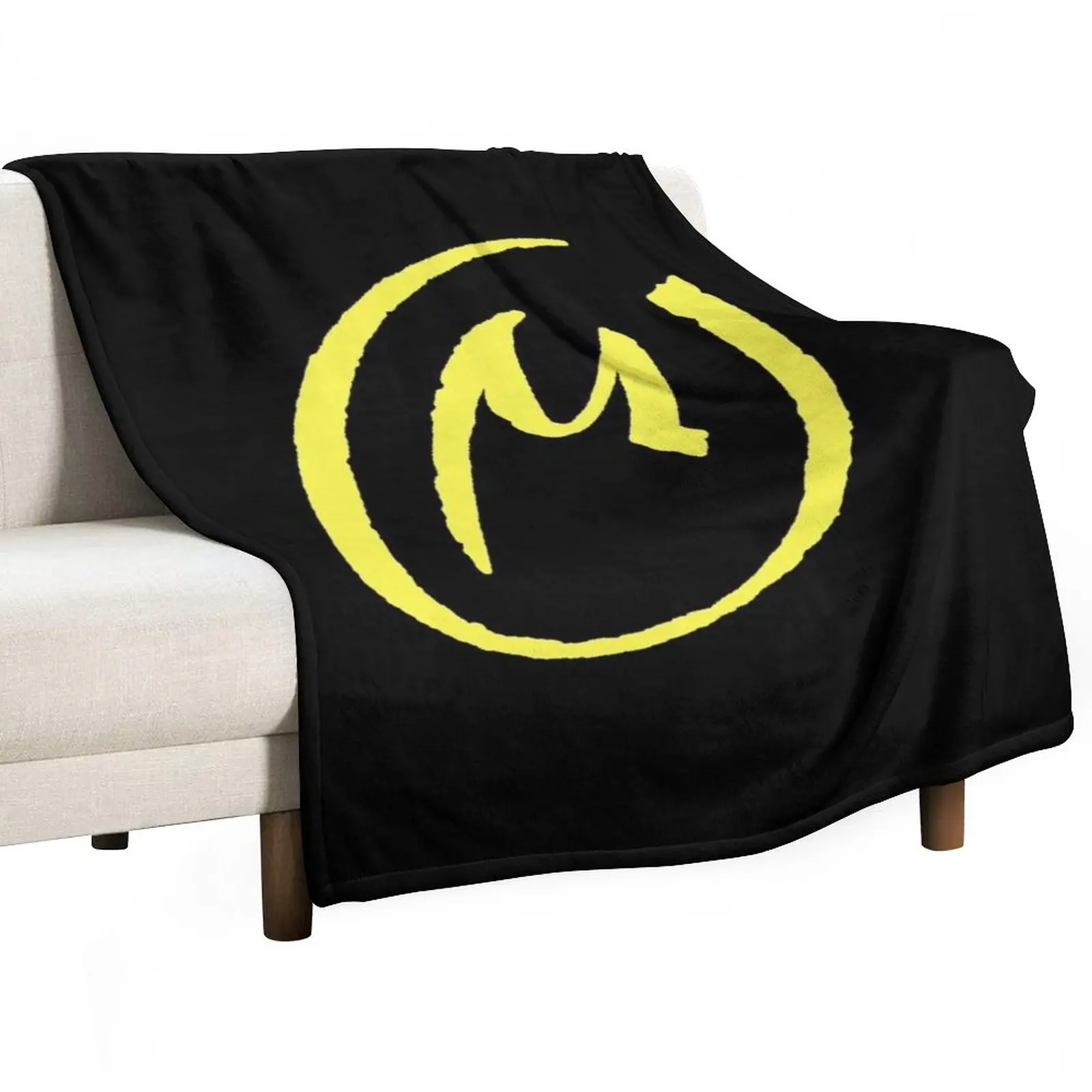 

The Yellow 'M' (La marque Jaune) Throw Blanket Weighted Blanket sofa