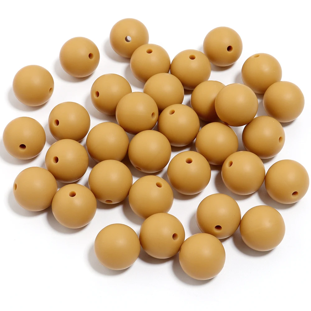 Colorful Silicone Beads - 20pcs Round Loose Spacer Beads for DIY Crafts and Accessories