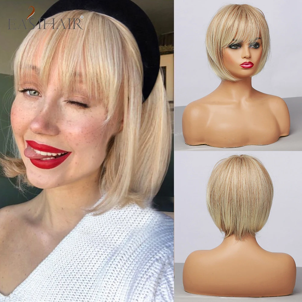 Sintéticas para Mulheres Resistente ao Calor Easihair Longo Marrom Ondulado Perucas Natural Diário Cosplay Festa Cabelo Fibras Peruca 16 Home & Garden