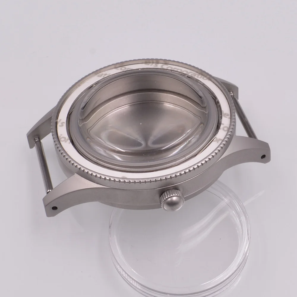 아치 유리 시계 케이스, NH35 NH36 ETA2824 PT5000 Seagull ST2130 자동 무브먼트 발광 베젤에 적합, 40mm