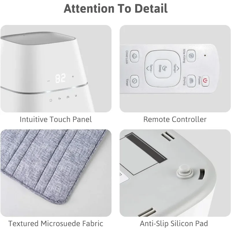 Water Heated Mattress Pad All Dual-Tank Technology Smart, Smooth, Hydro Heat Onsu Mat Topper Bed Warmer