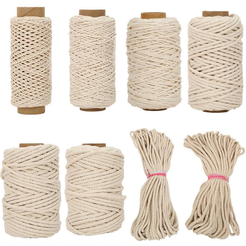 DIY Macrame Cord Cotton 3mm Rope String Sewing Handmade Macrame Rope Ribbon Crafts Twine Hilo Home Party Wedding Decoration