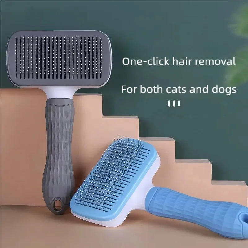 Spazzola Rimuovi Peli per Cani, Pettine Delicato per la Toelettatura di Animali Domestici a Pelo Lungo, Cani e Gatti, per la Rimozione dei Peli in Eccesso e la Pulizia Durante il Bagno, Accessori per la Toelettatura