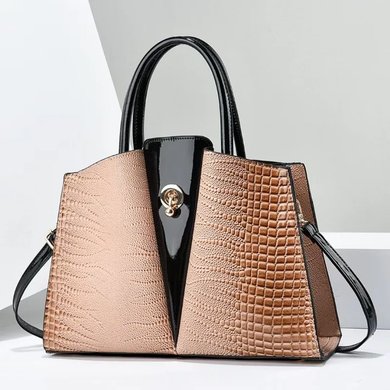 

Handbags for Women Designer Luxury Leather Satchel Ladies Crocodile Embossed Shoulder Bag Commuting Tote Top Grade Crossbody Bag