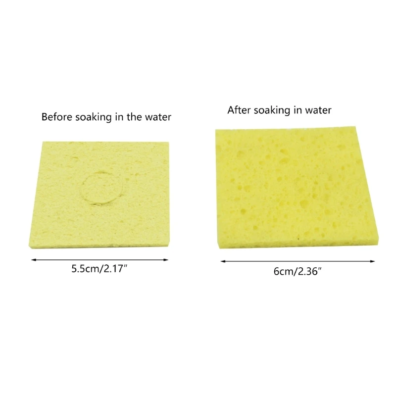 100PCS Soldering Iron Tips Cleaning Sponges High-Quality Heat-Resistant Cleaning Sponge High-Temperature Resistant 6
