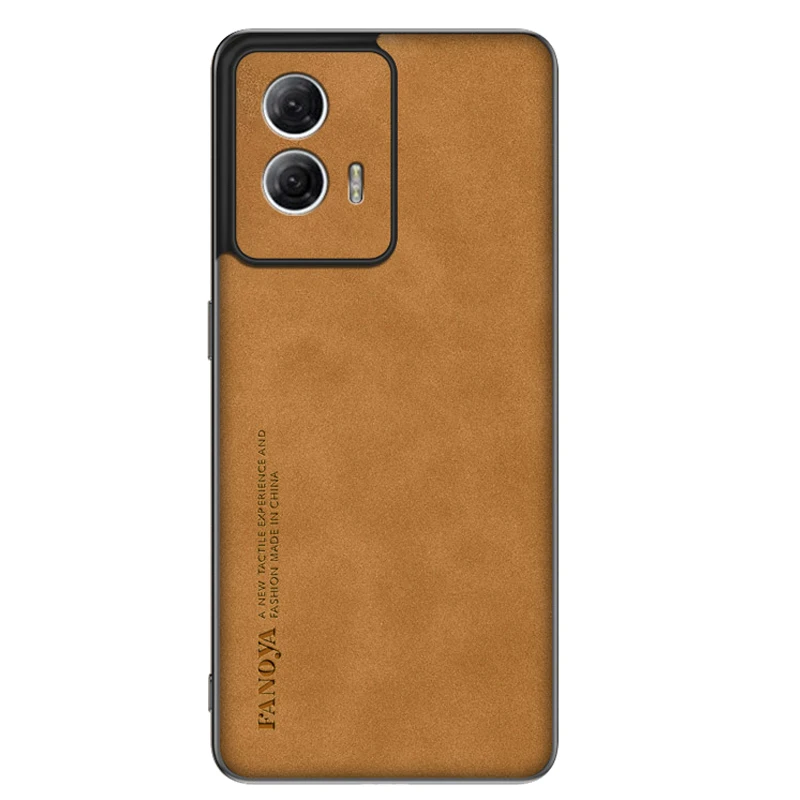 Premium Frosted PU Leather Anti-Shock Hard Case - Sleek Matte Finish