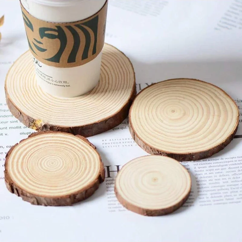 Unfinished Round Wooden Coasters