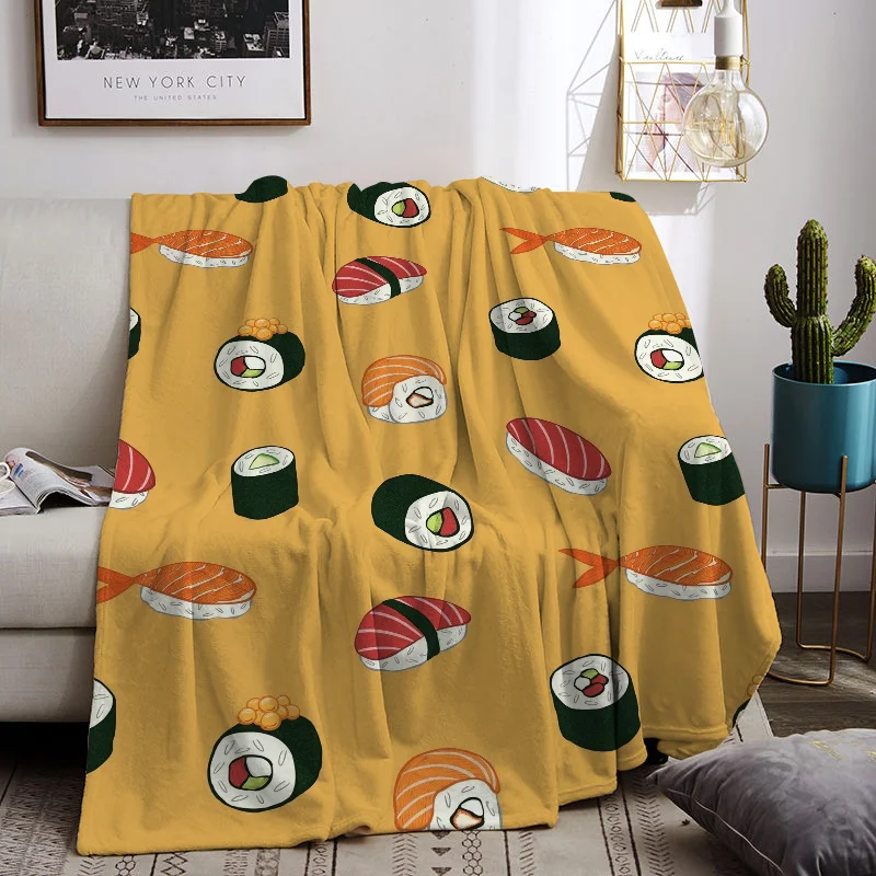 S-sushi 털 담요, 장식 소파, 푹신하고 부드러운 담요, 보호 홈 장식 침대보, 침대 침실 장식, 낮잠 던지기