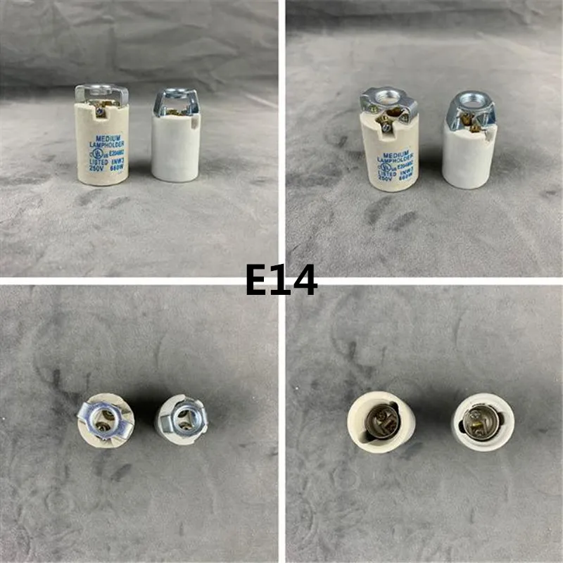 2 pieces Pottery and Porcelain sockets E12 E14 GU10 and G9 E40 ceramic inside E27/E26 sockets CE/UL pendant holders