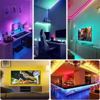 Bande lumineuse LED pour rétroéclairage TV, ruban flexible, USB, 5V, 3 touches de contrôle, décoration de fête à la maison 6