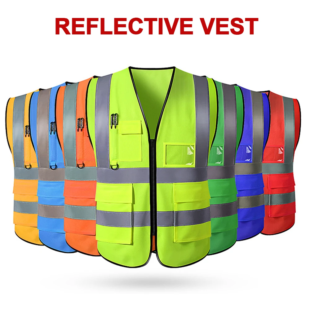 

Custom Multi-pocket Reflective Safety Vest Outdoor Motorcycle Cycling Safety Waistcoat Clothing Reflective Jacket Cycling Wear