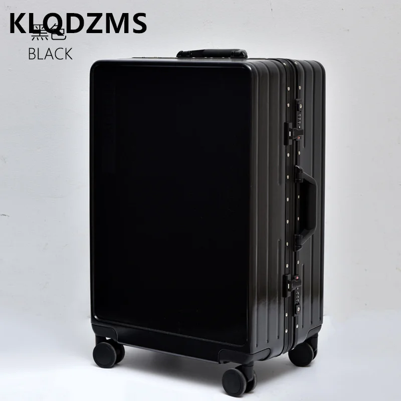 KLQDZMS-무소음 유니버설 바퀴 장착 알루미늄 프레임 남성용, 20 인치, 26 인치, 학생, 비밀번호, 트롤리 케이스