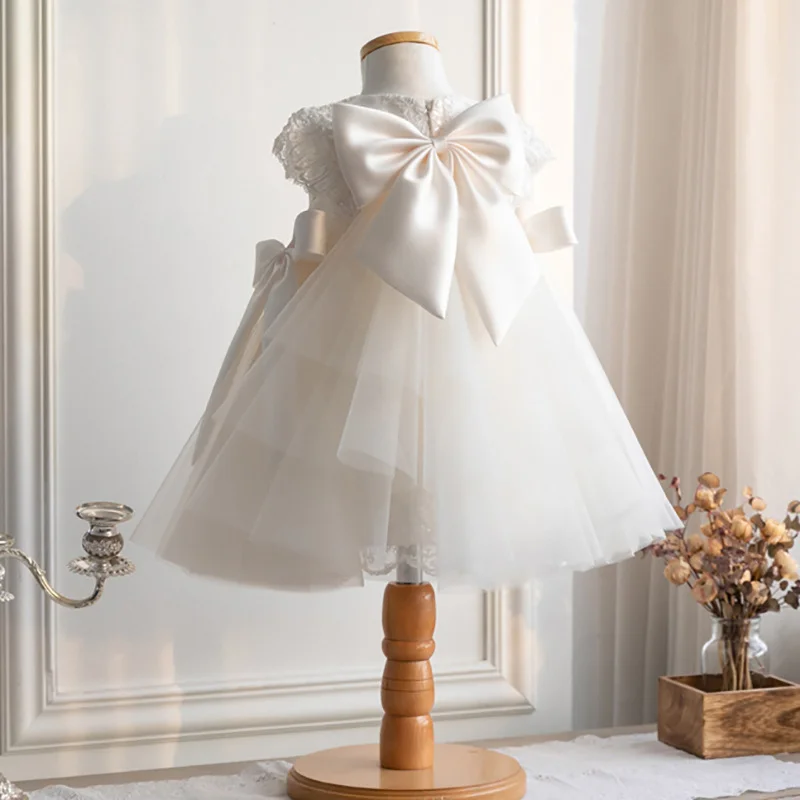 Flower Girl Dress Short Sleeve Party Clothing Kids Birthday Gowns Wedding Dresses Princess Banquet Clothing flower girl dresses girls dresses