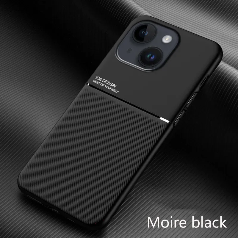 Premium Luxury Leather Phone Case with Built-in Metal Plate
