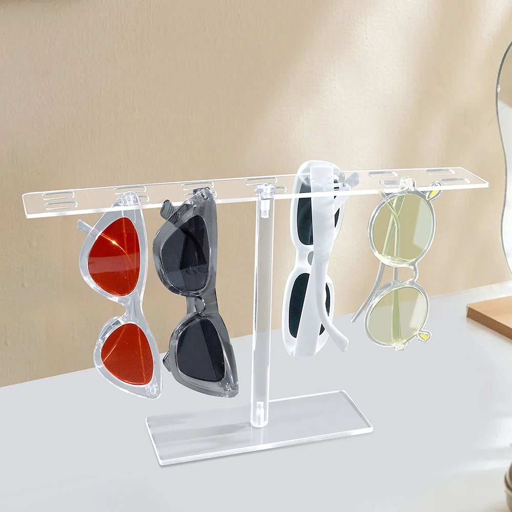 Description Picture 5 of item1pc Detechable Acrylic Eyeglass Display Stand,14 Holes Sunglasses Rack Holder,Glasses Organizer,Clear Dresser Holder Organizer