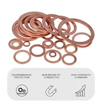 แหวนรองซีลเรียบ ทองเหลืองแดง ทองแดงแดง M3 M4 M5 M6 M8 M10 M12 M14 M16 M18 M20 M22 M24 M27 M30 สำหรับเรือ แหวนซีลแบบกด แหวนรองซีล แหวนรองกันรั่ว DIN7603 3