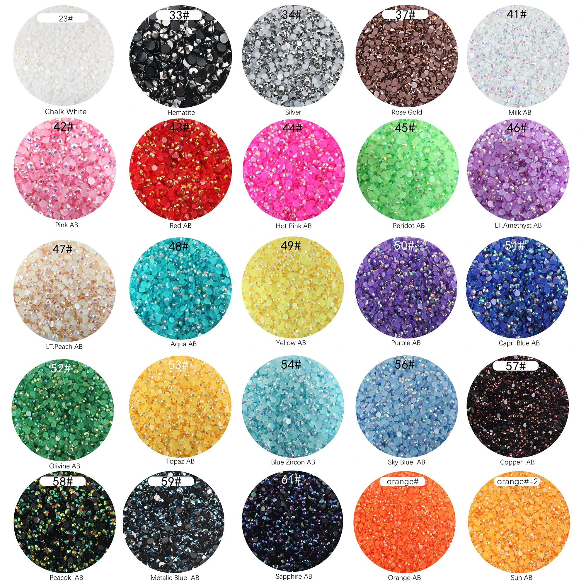 Resin Candy Colors Solid Jelly Rhinestones Embellishments For Crafts  Tumblers Flatback Decorative Stones Non-hot Fix 3-5mm - AliExpress