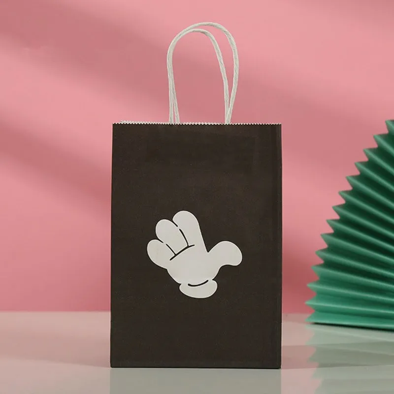 thumbnail image 1 of Juego de 6/24 bolsas de regalo con asa para decoración de fiestas de cumpleaños de Mickey Minnie Mouse, bolsas de papel para dulces, suministros para fiestas de baby shower para niños y niñas, 1 of 5