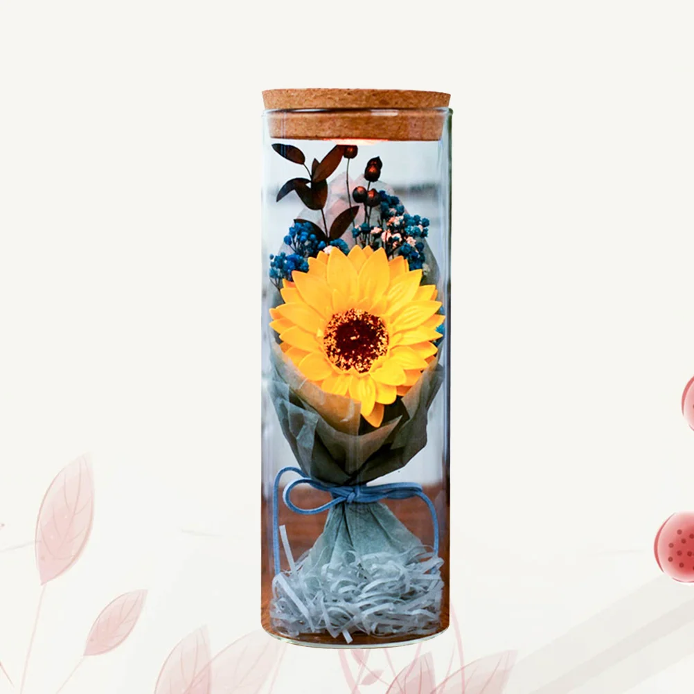 

Gift Cards Preserved Flower Gift Preserved Real Eternal Flower Bottle Lamp Led Night Light Christmas New Year Valentines