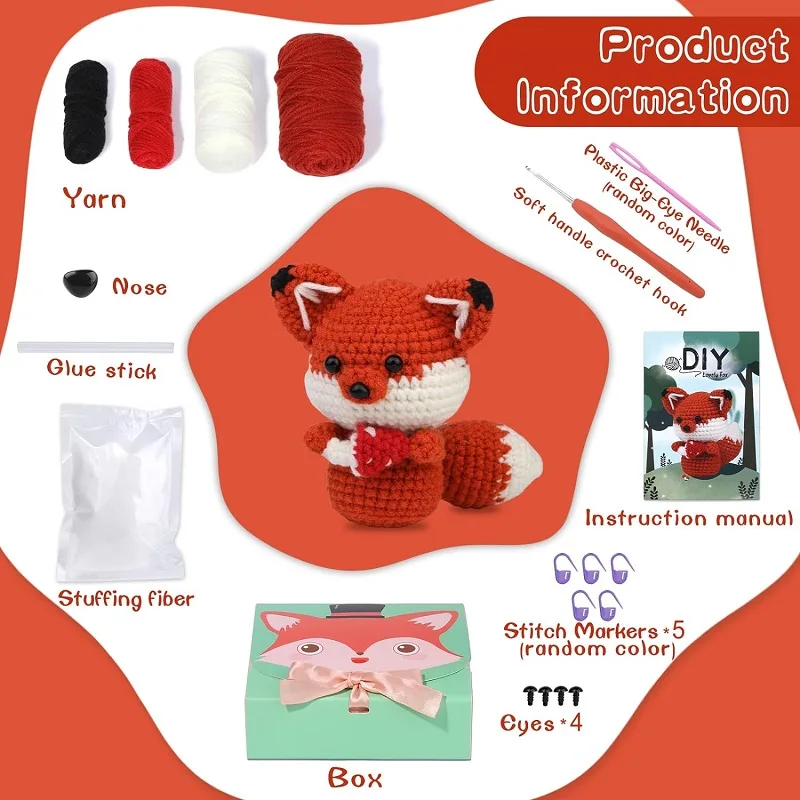 Wilderness Friends Crochet Craft Kit 20 S11e68e5ffbfc41bdbdb8c9b4c4ba03cbo