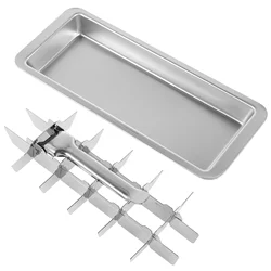 Stainless Steel Ice Cube Tray - Durable Metal Ice Maker for Parties and Daily Use (GRAY)