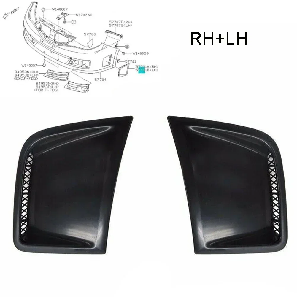 2x Carbon Fiber Front Bumper Corner Cover For Subaru Impreza WRX STI 2008- 2014 2x Carbon Fiber Front Bumper Corner Cover For Subaru Impreza WRX STI 2008- 2014