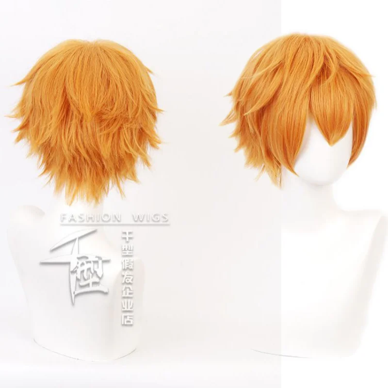 

Anime Toilet-Bound Hanako-Kun Minamoto Kou Cosplay Wig Golden Yellow Short Hair Heat Resistant Synthetic Halloween Party Props