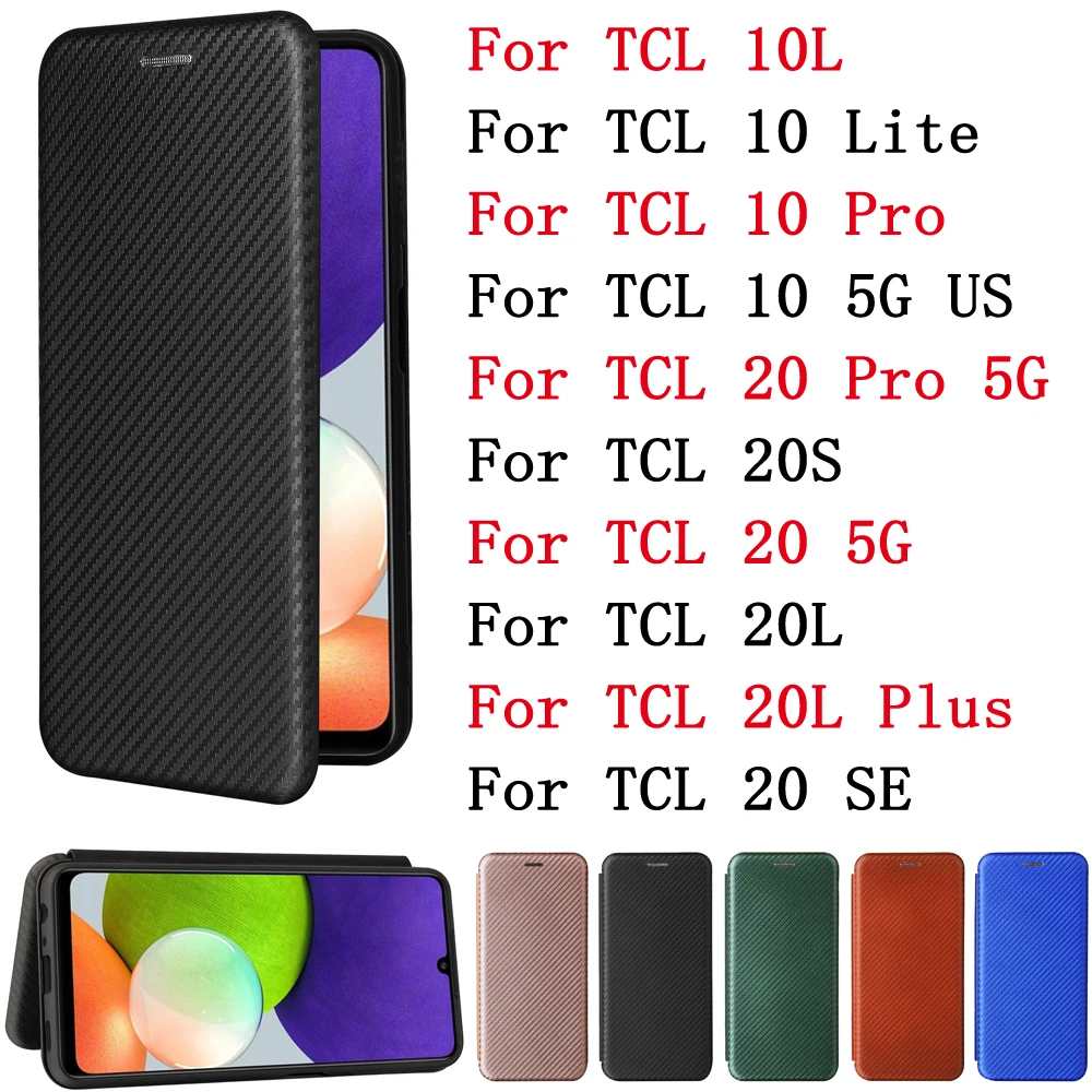 

Sunjolly For TCL 10L 10 20 20L 20S 20SE Pro Lite Plus 5G Case Cover coque Leather Flip Card Wallet Stand