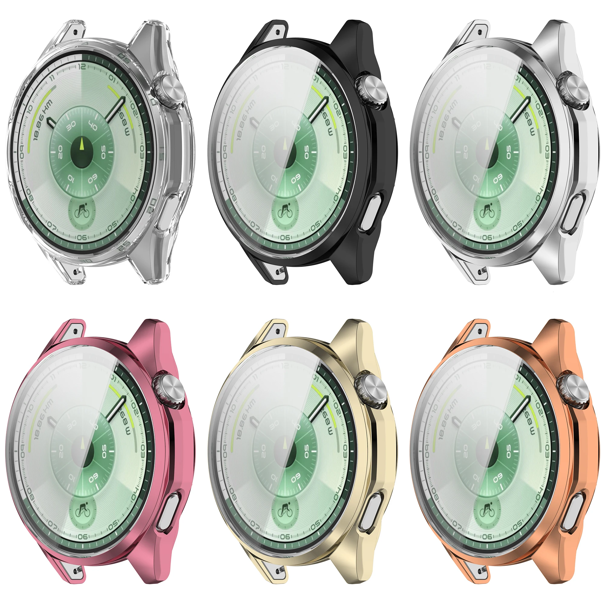 Premium TPU Protective Case for Smartwatch - Full Screen Protector Shell & Bumper Cover